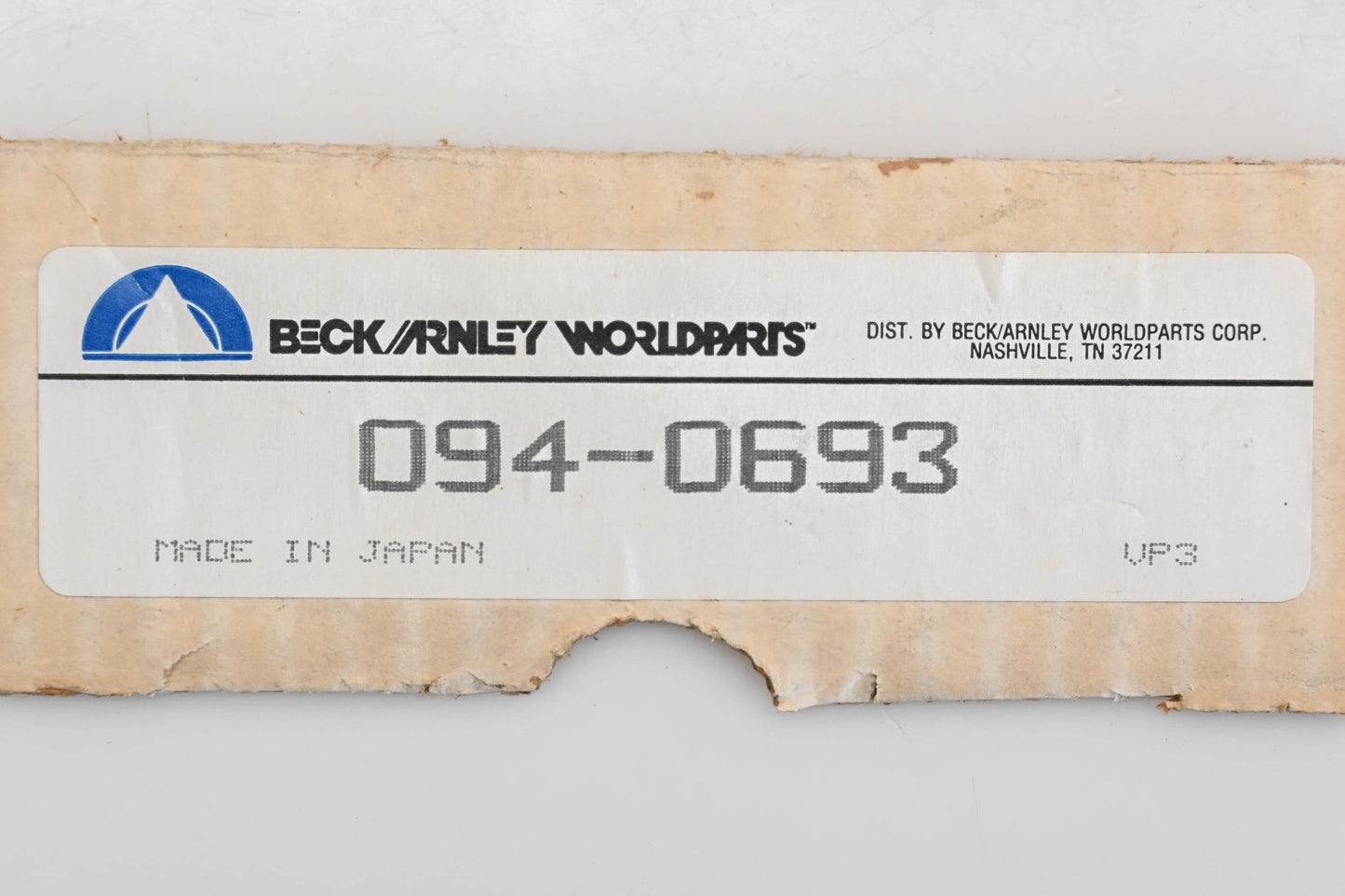 Beck/Arnley 094-0693 Parking Brake Cable NOS