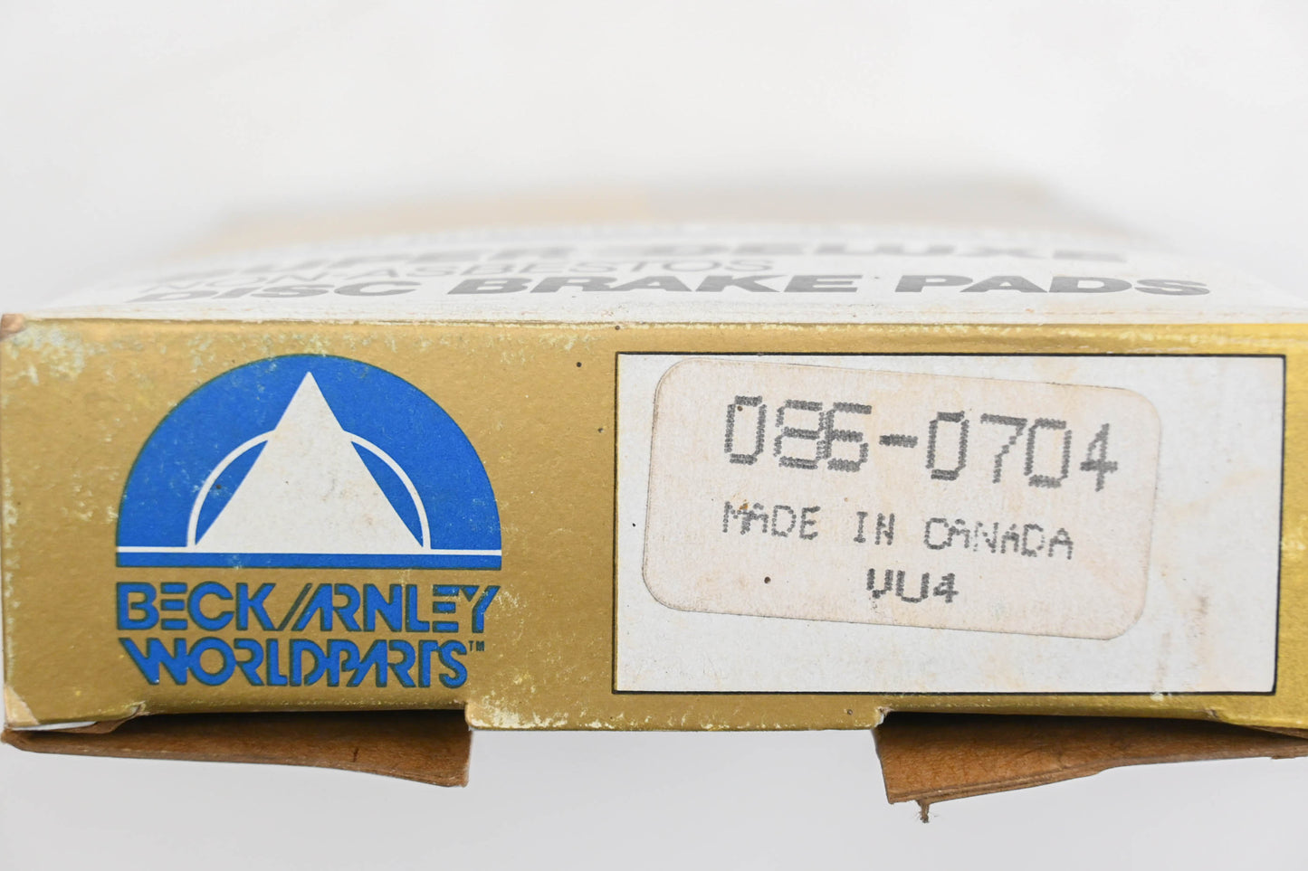 Beck/Arnley 086-0704 Super Deluxe Non-Asbestos Disc Brake Pad Kit NOS
