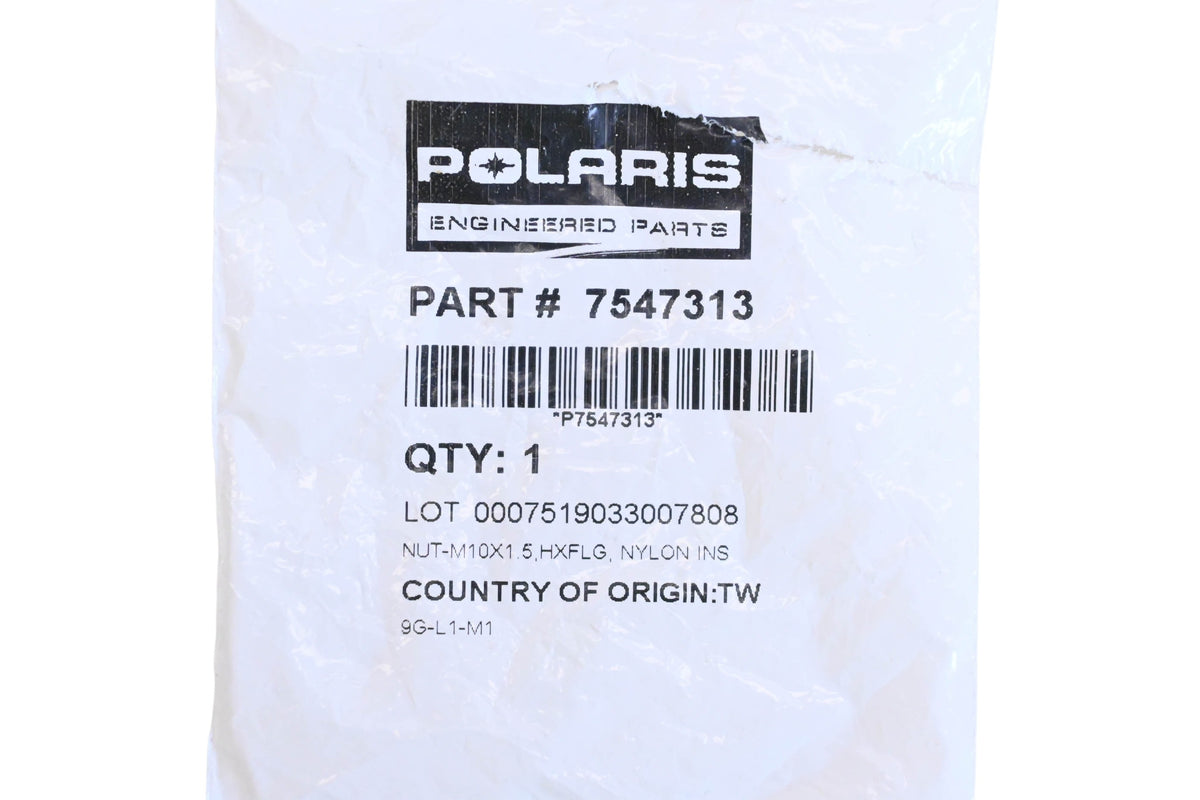 New OEM Polaris 7547313 Hex Flange Nut NOS