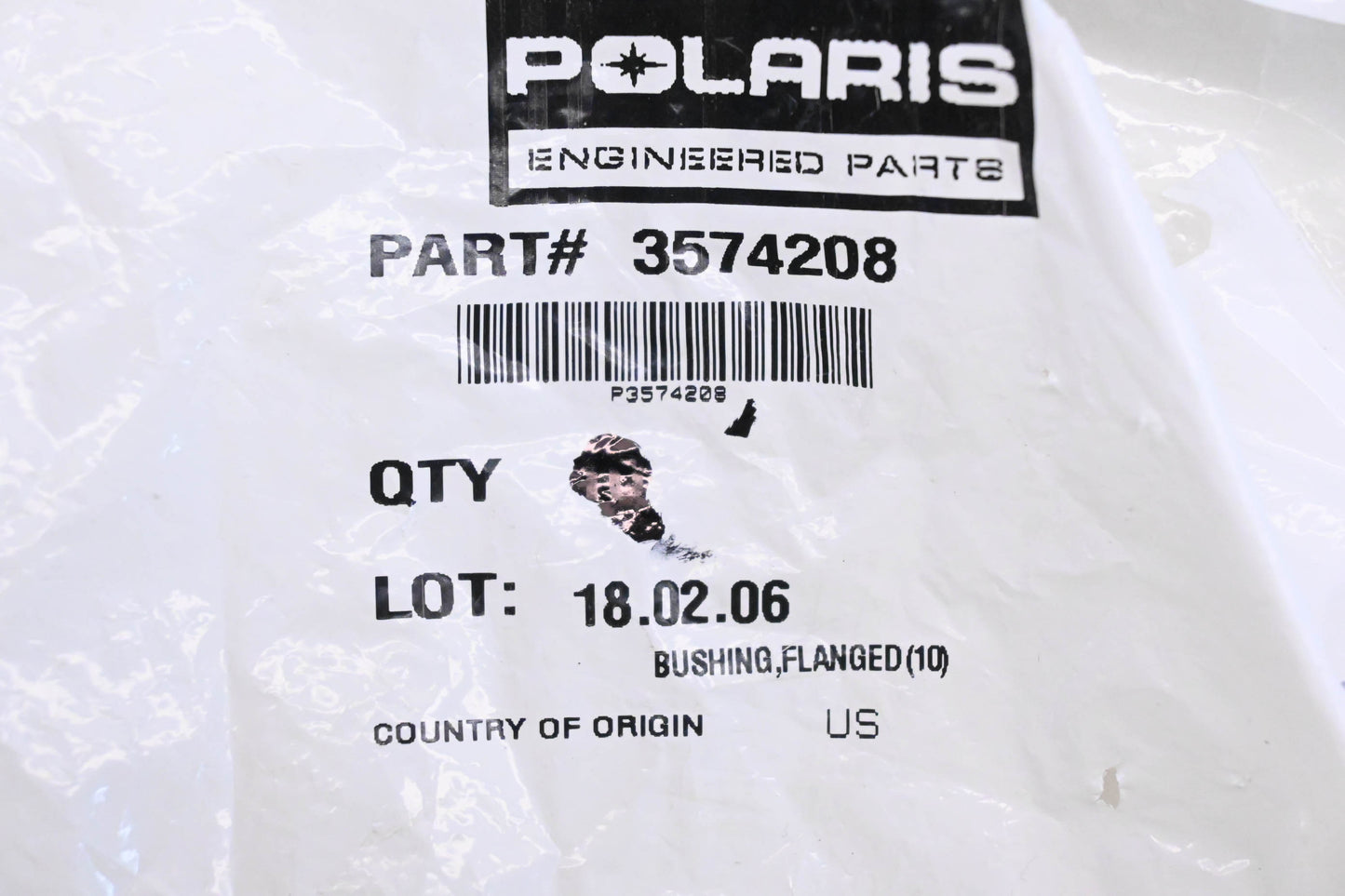 New OEM Polaris 3574208 Flange Bushing NOS