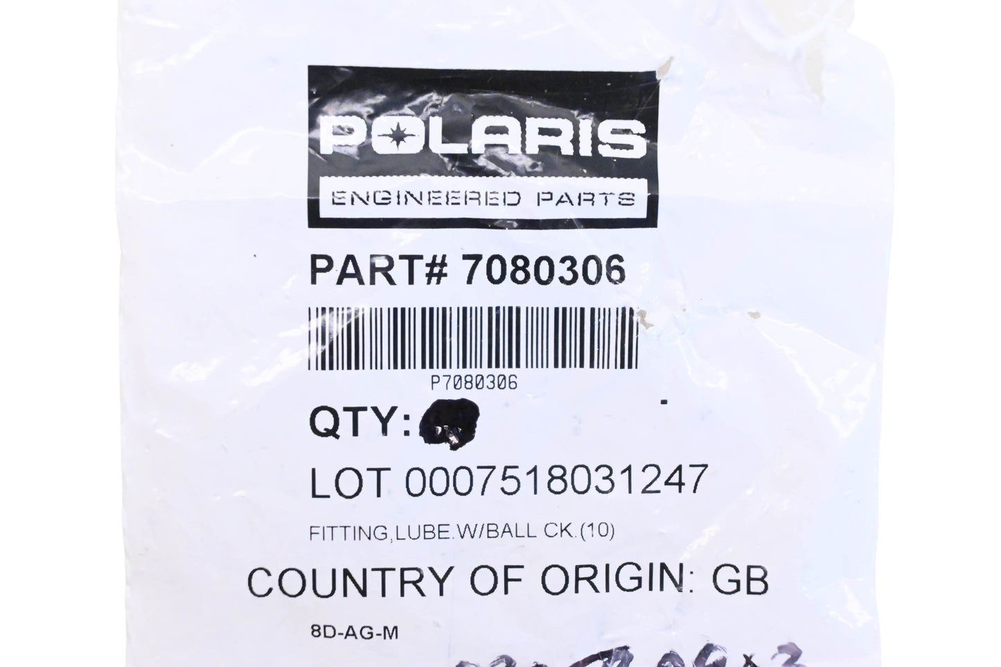 New OEM Polaris 7080306 Grease Fitting NOS