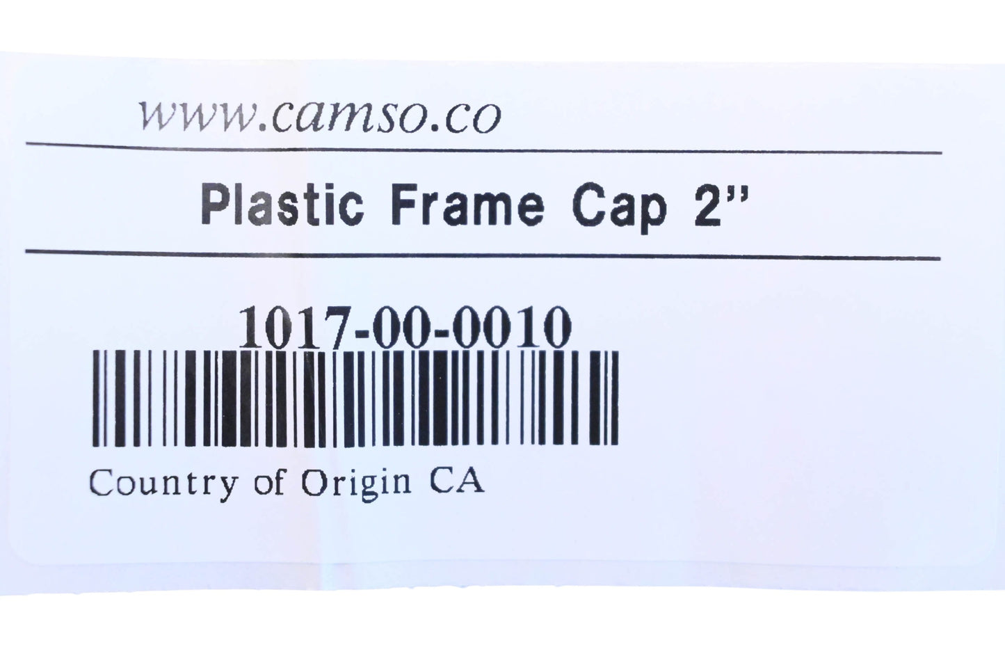 Camso 1017-00-0010 2" Plastic Frame Cap NOS