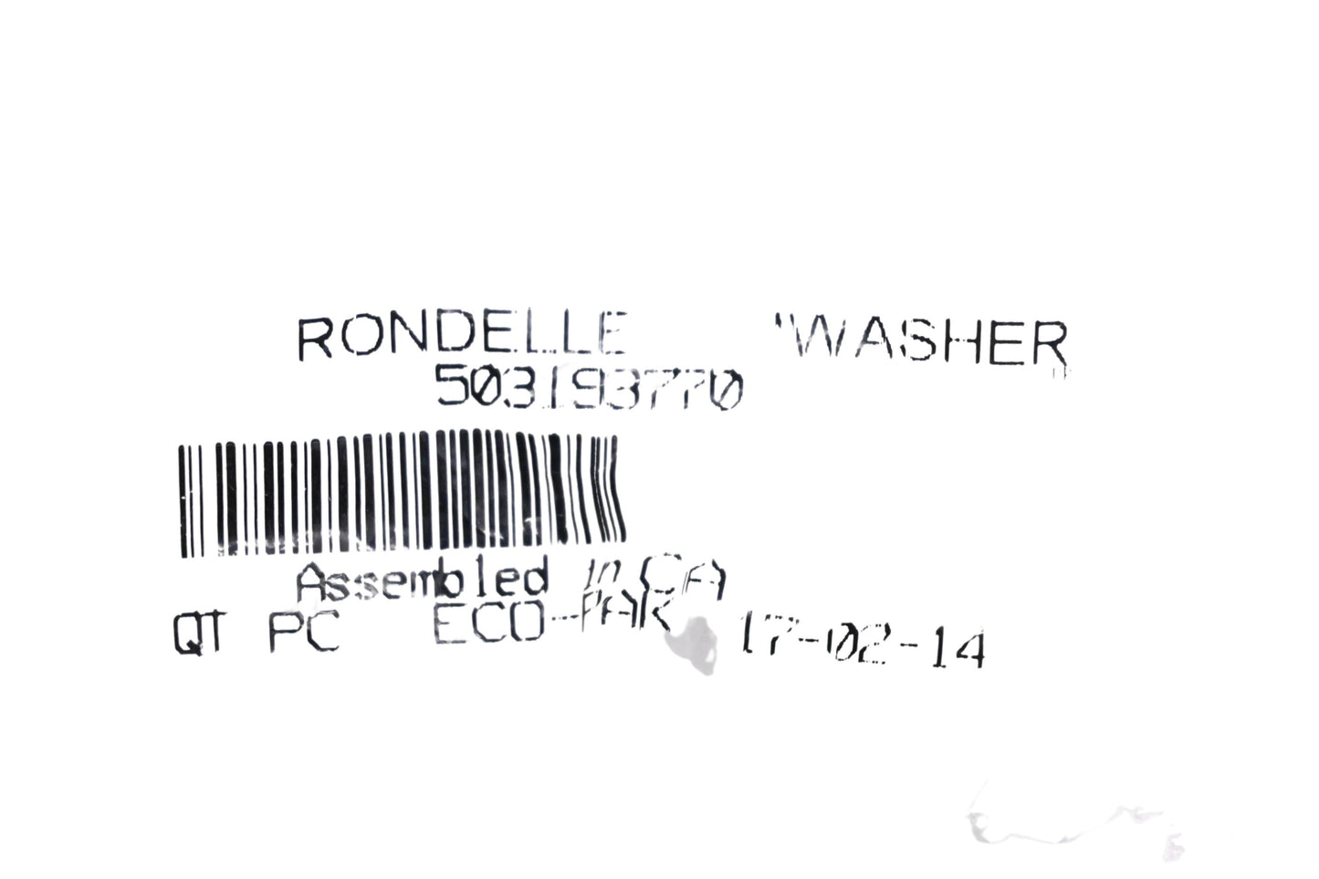 Aftermarket 503193770 Washer NOS