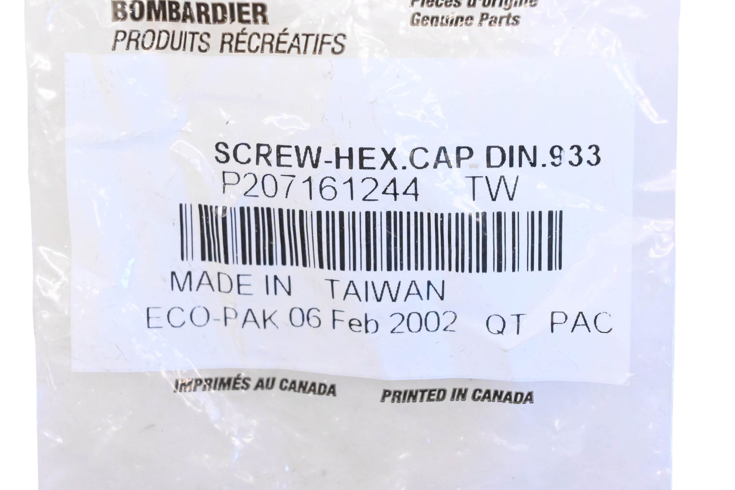Aftermarket 207161244 Hex Cap Screws Qty 6 NOS