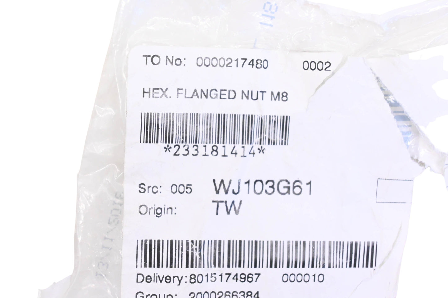 Aftermarket 233181414 Hex Flanged Nut NOS