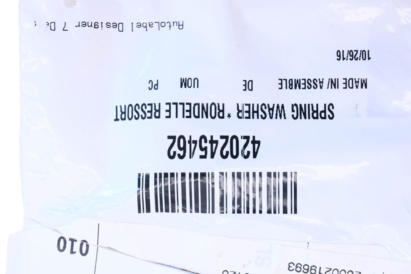 Aftermarket 420245462 Spring Washer NOS