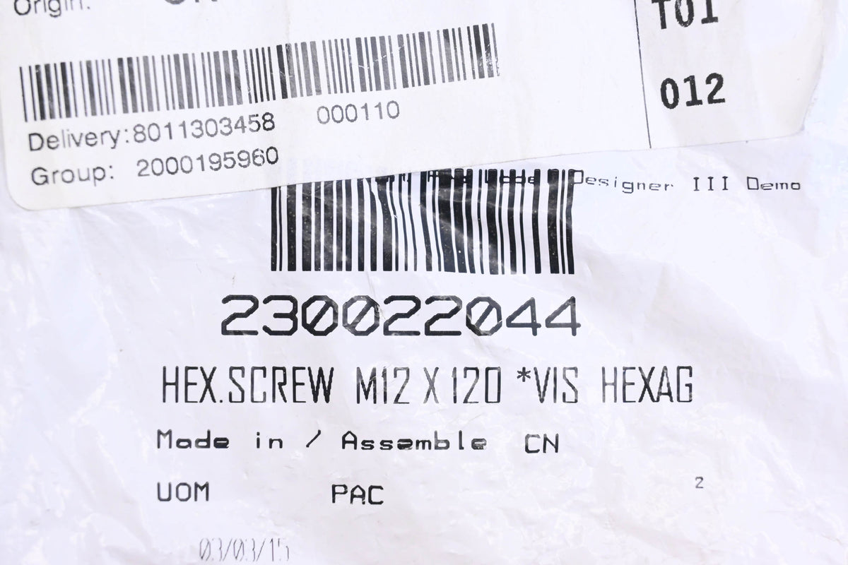 Aftermarket 230022044 Hex Cap Screw NOS