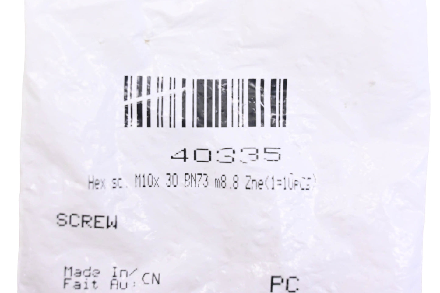Aftermarket 40335 Hex Screws Qty 3 NOS