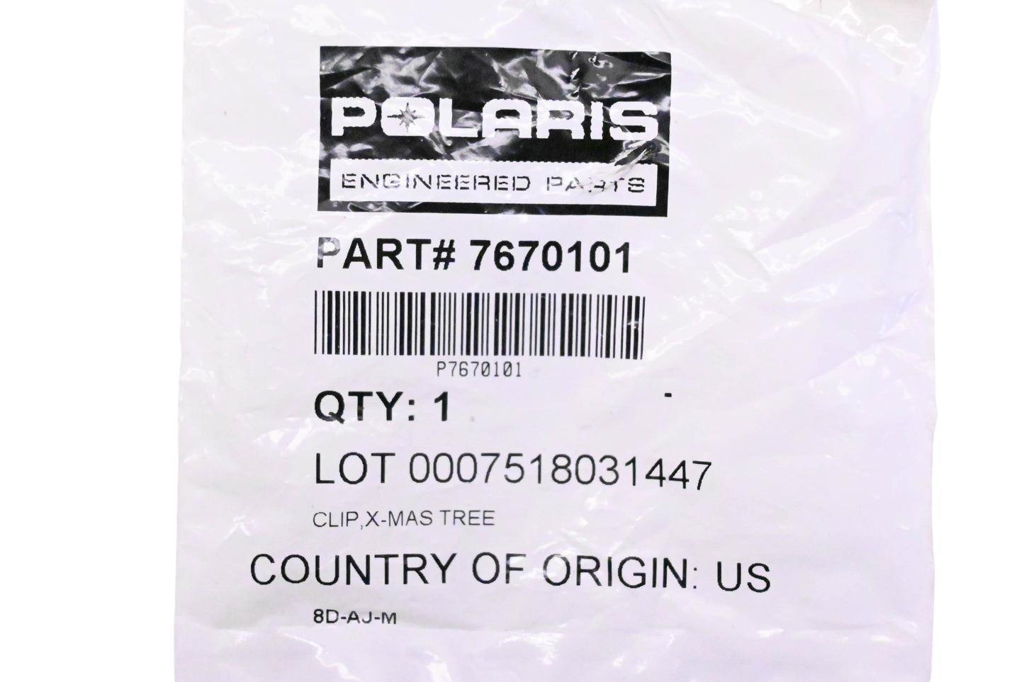 New OEM Polaris 7670101 X-Mas Tree Clip NOS