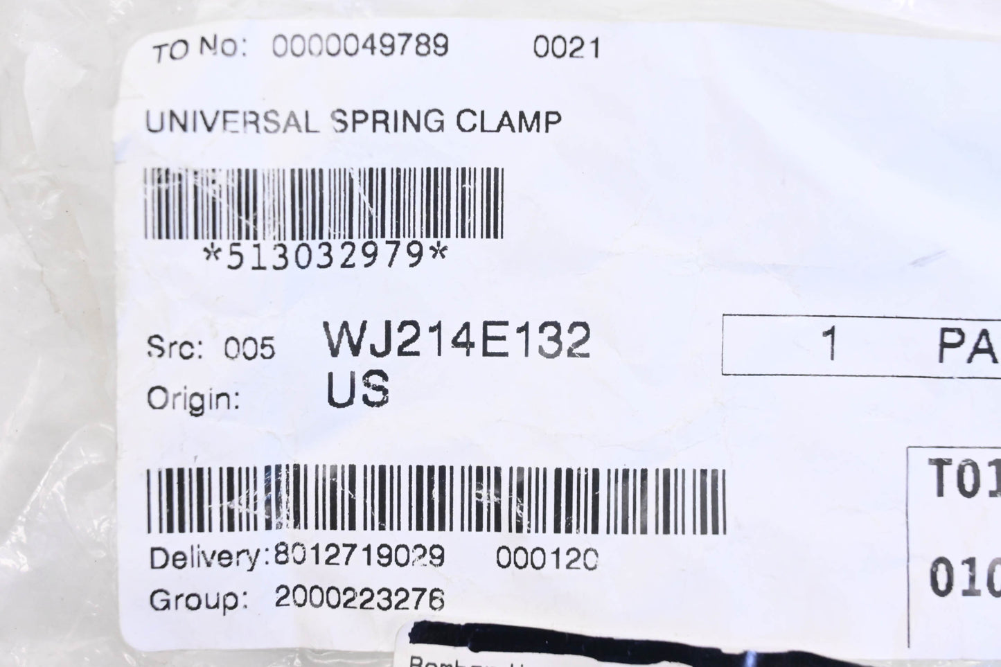 Aftermarket 513032979 Universal Spring Clamps Qty 2 NOS