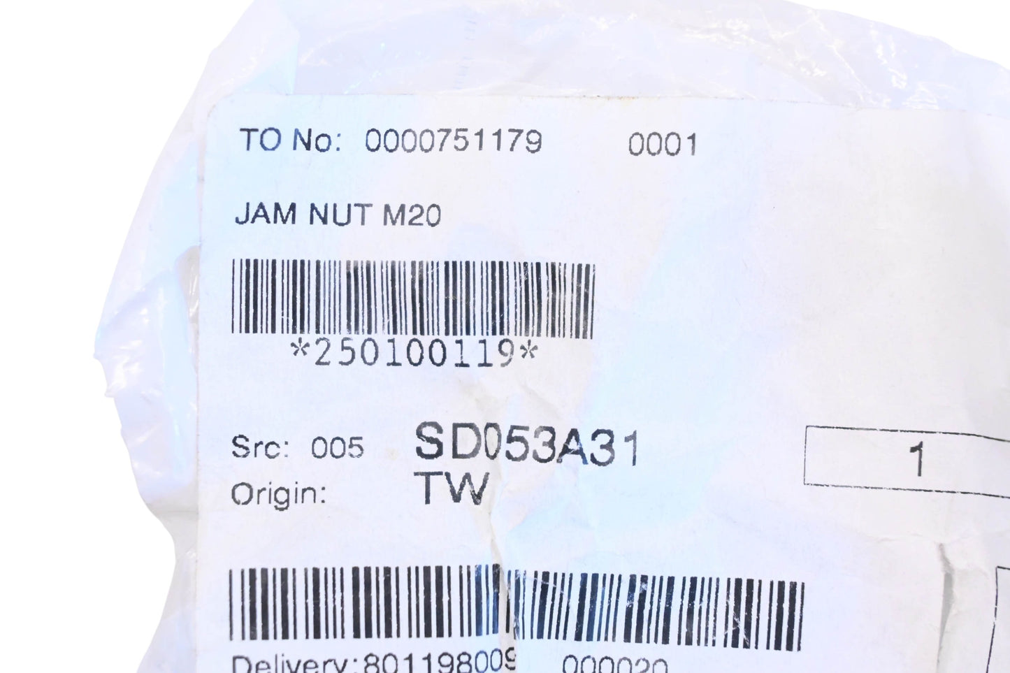Aftermarket 250100119 Jam Nut NOS