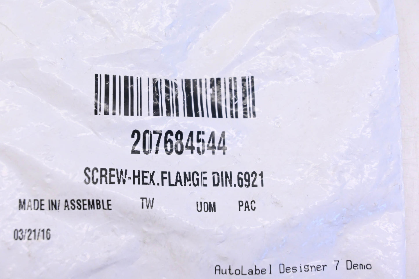 Aftermarket 207684544 Hex Flange Screw NOS