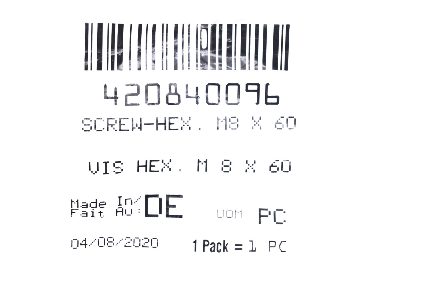 Aftermarket 420840096 Hex Screw NOS