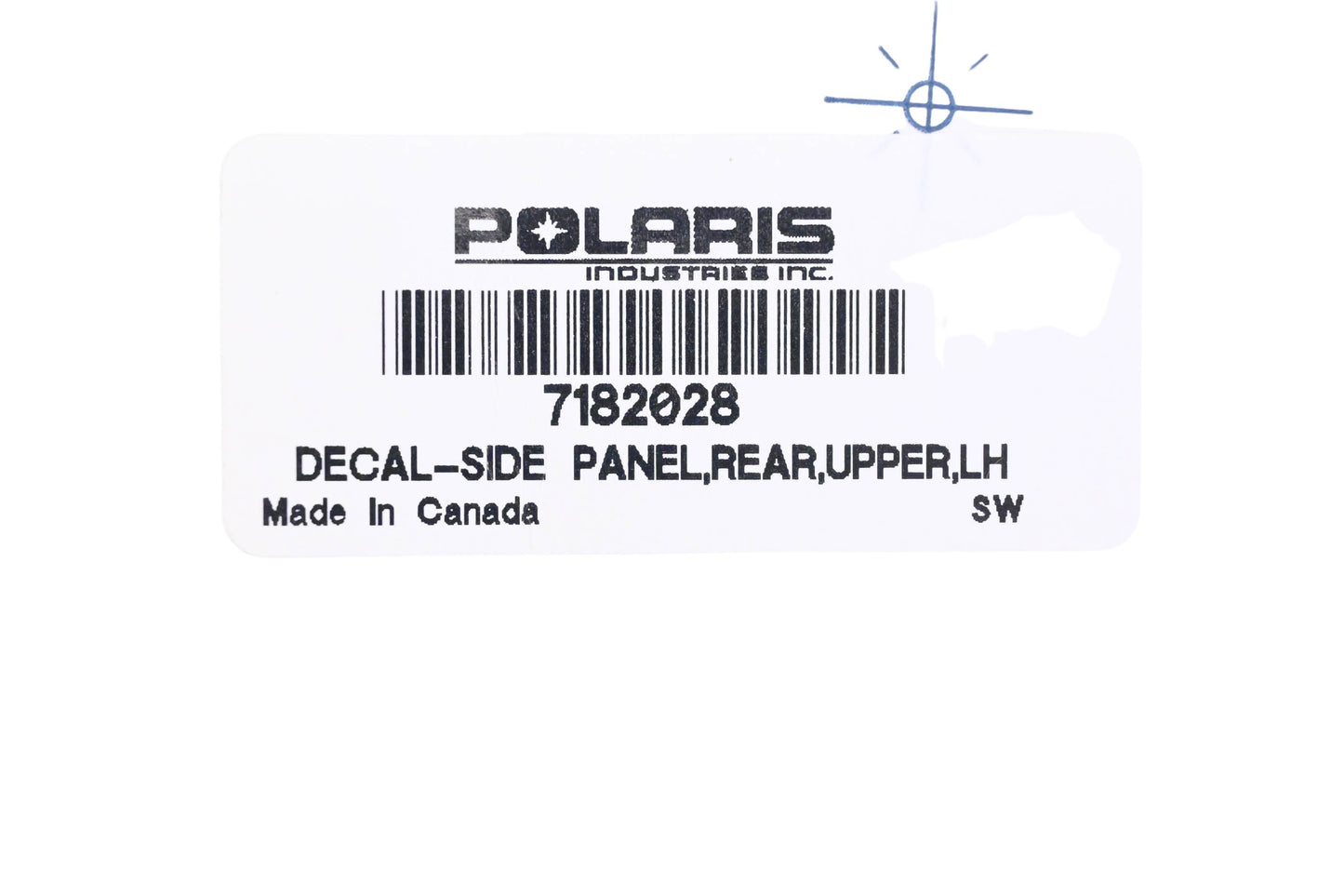 New OEM Polaris 7182028 Upper Left Hand Rear Side Panel Decal NOS