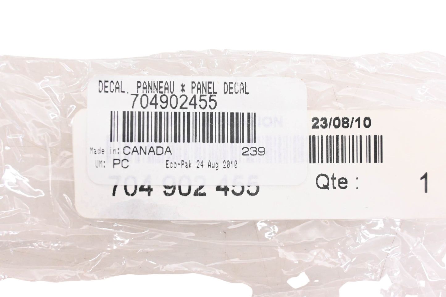 Aftermarket 704902455 Panel Decal NOS