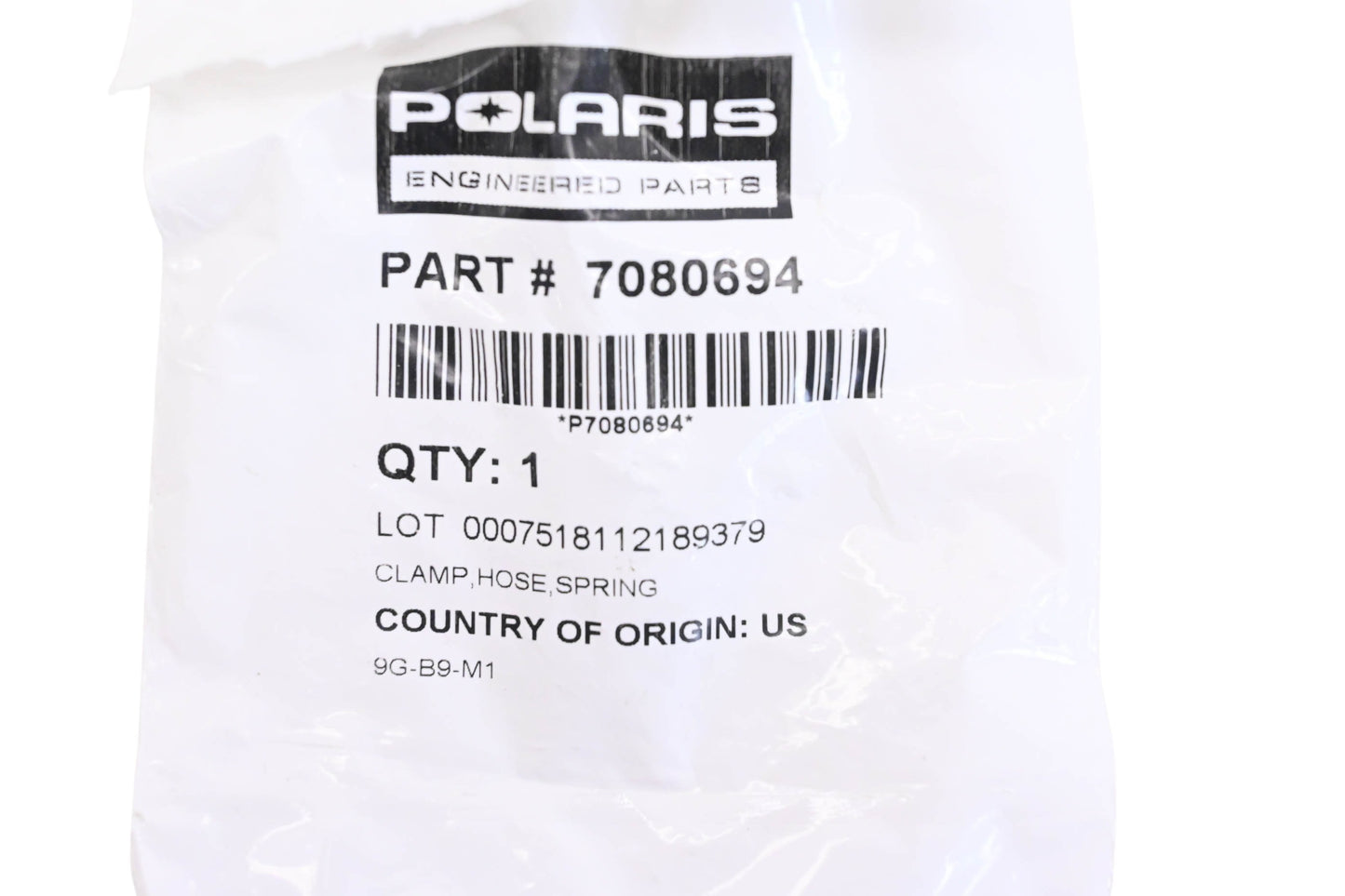 New OEM Polaris 7080694 Hose Clamp NOS