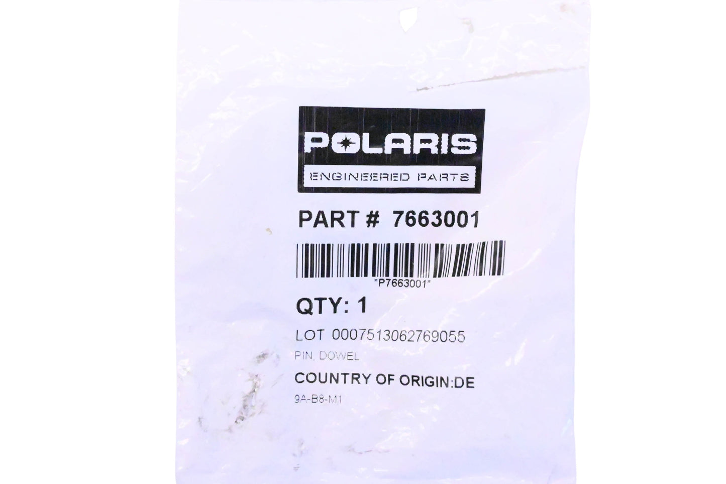 New OEM Polaris 7663001 Dowel Pin NOS