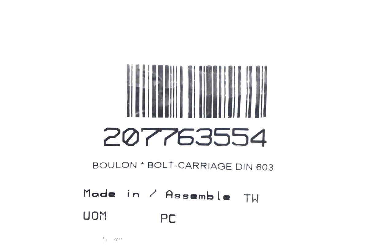 Aftermarket 207763554 Carriage Bolt NOS