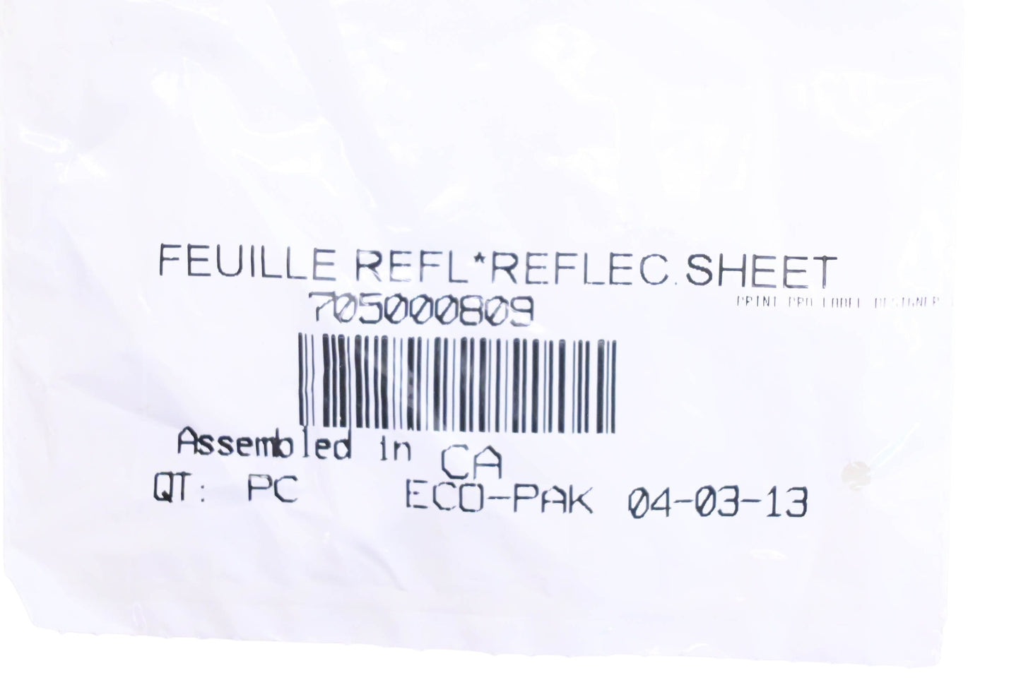 Aftermarket 705000809 Heat Shield NOS