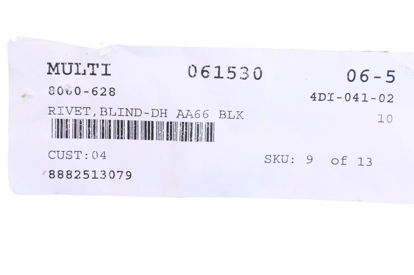 New OEM Arctic Cat 8060-628 Blind Rivets Qty 6 NOS