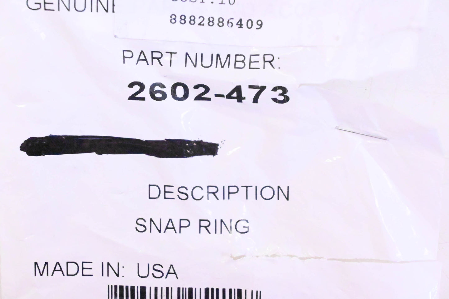 New OEM Arctic Cat 2602-473 Snap Ring NOS