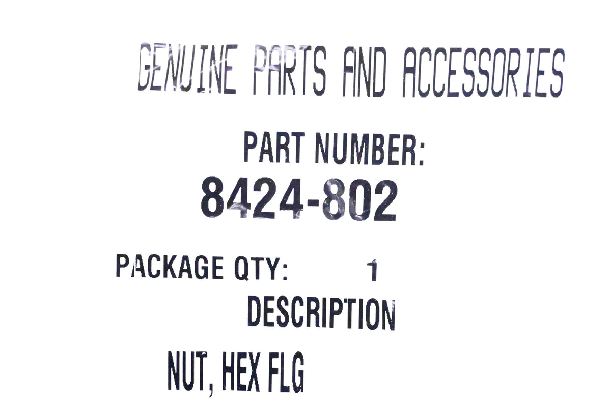 New OEM Arctic Cat 8424-802 Hex Flange Nut NOS