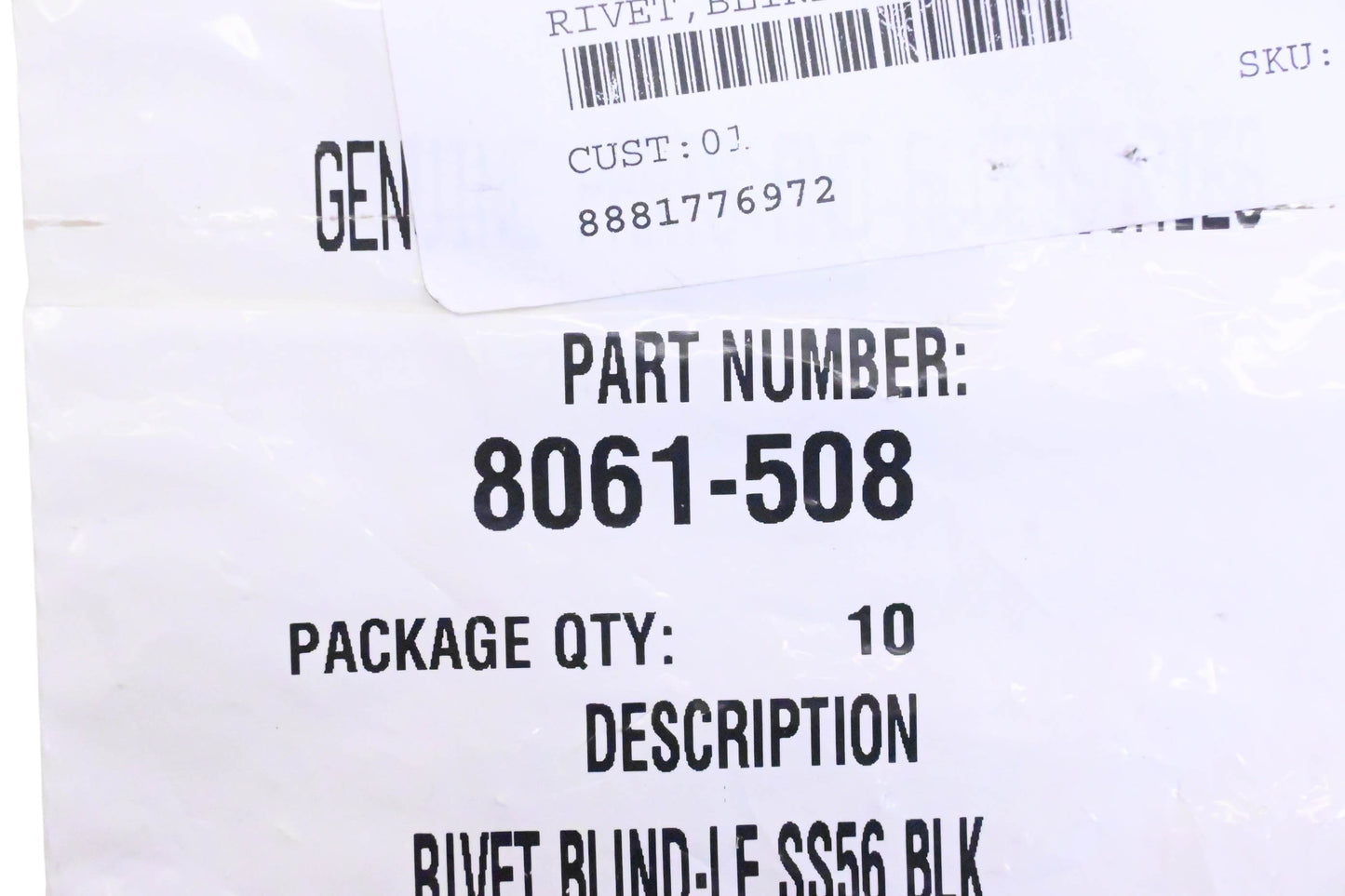 New OEM Arctic Cat 8061-508 Rivets Qty 2 NOS