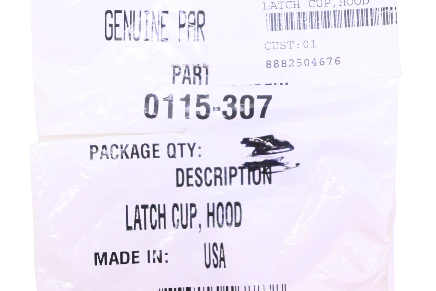 New OEM Arctic Cat 0115-307 Hood Latch NOS