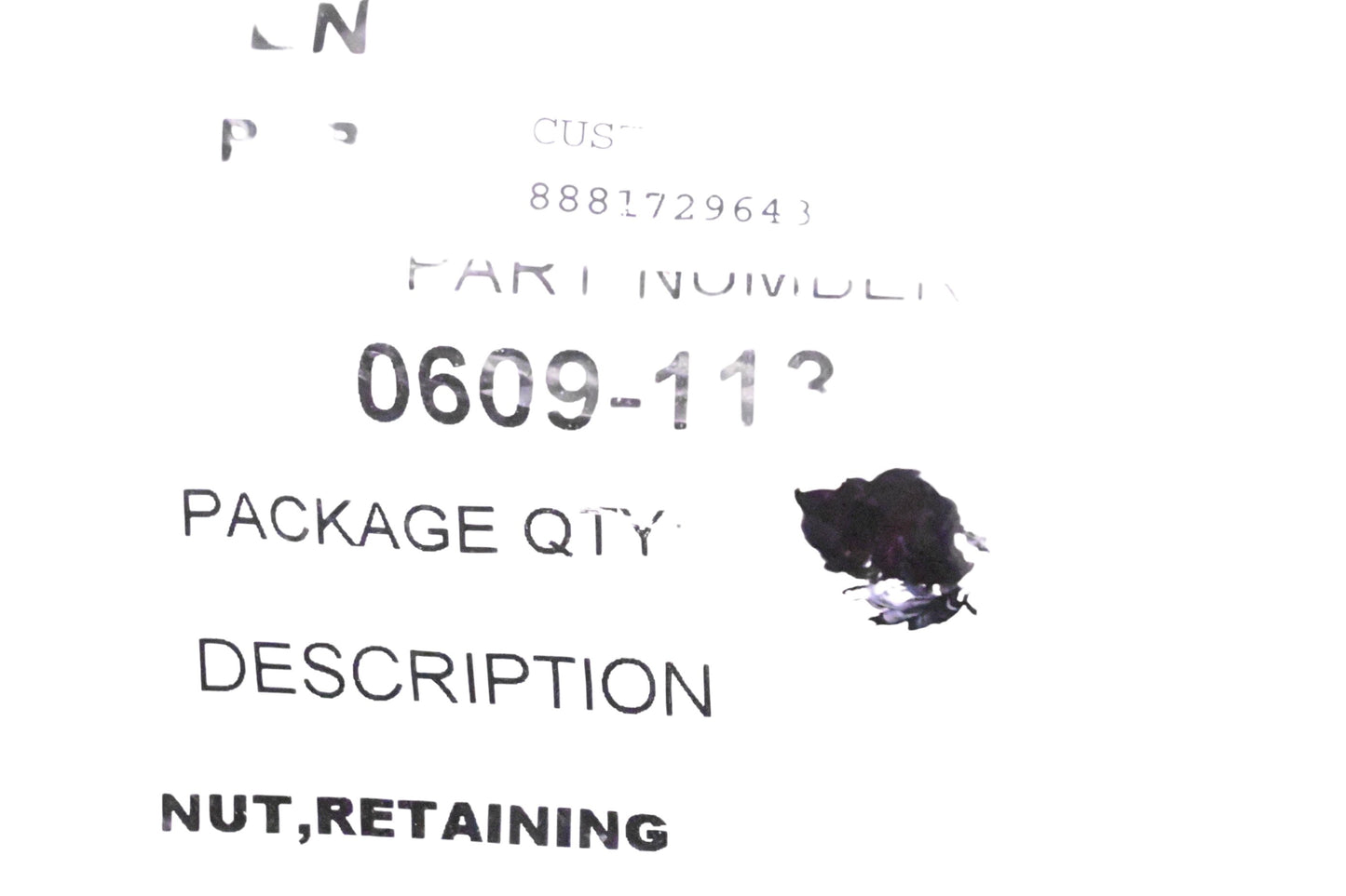 New OEM Arctic Cat 0609-113 Plastic Nut NOS