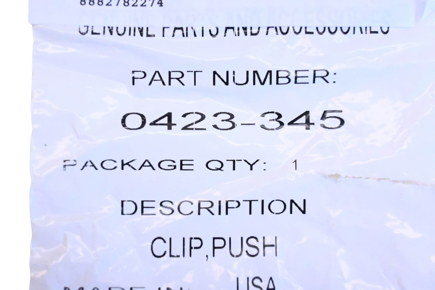 New OEM Arctic Cat 0423-345 Push Clip NOS