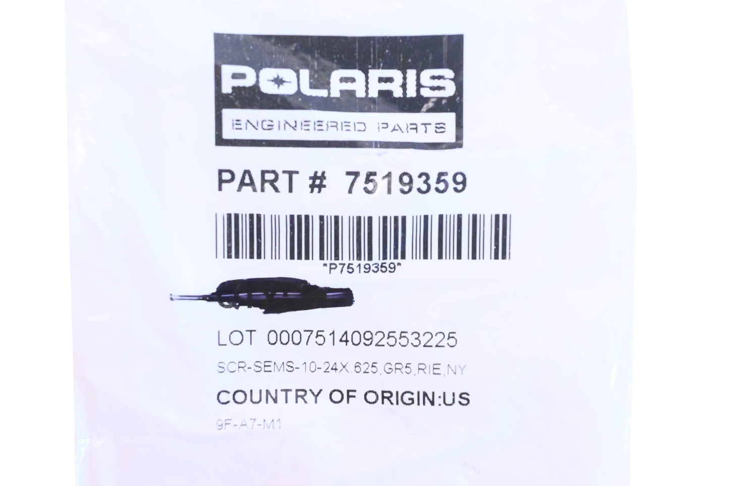 New OEM Polaris 7519359 Screws Qty 2 NOS