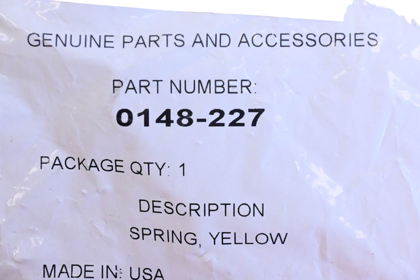New OEM Arctic Cat 0148-227 Yellow Driven Clutch Spring NOS