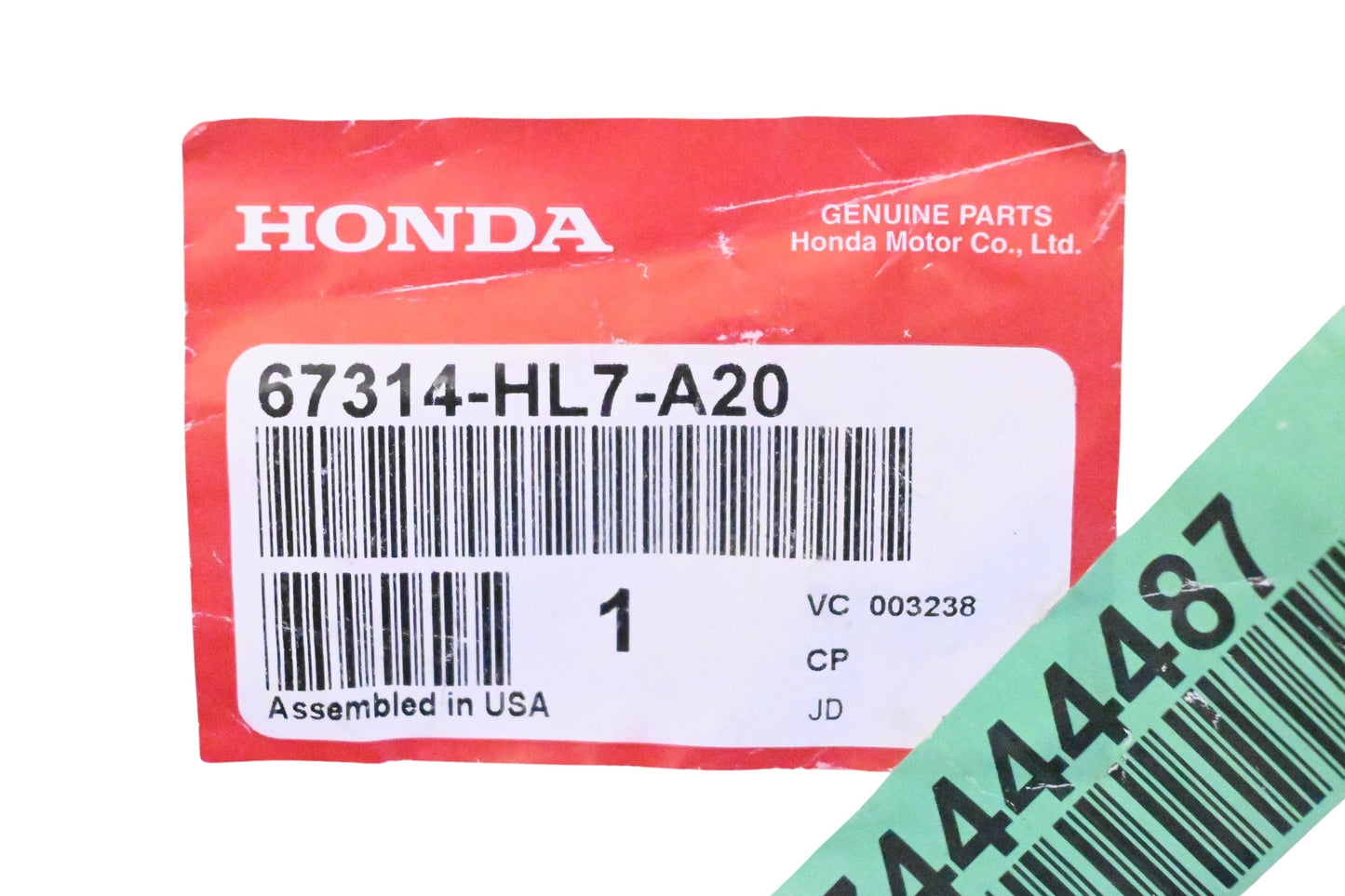 New OEM Honda 67314-HL7-A20 Hinge Pipe NOS
