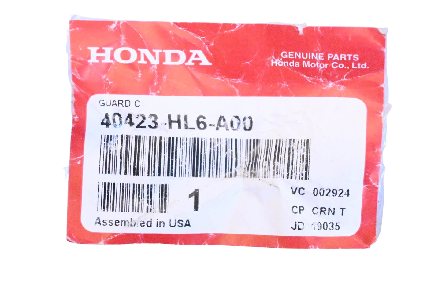 New OEM Honda 40423-HL6-A00 Guard C NOS