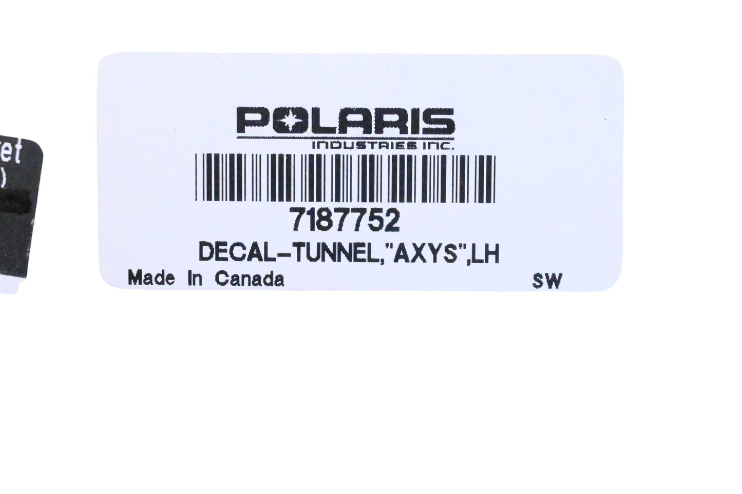 New OEM Polaris 7187752 Left Hand Tunnel Axys Decal NOS
