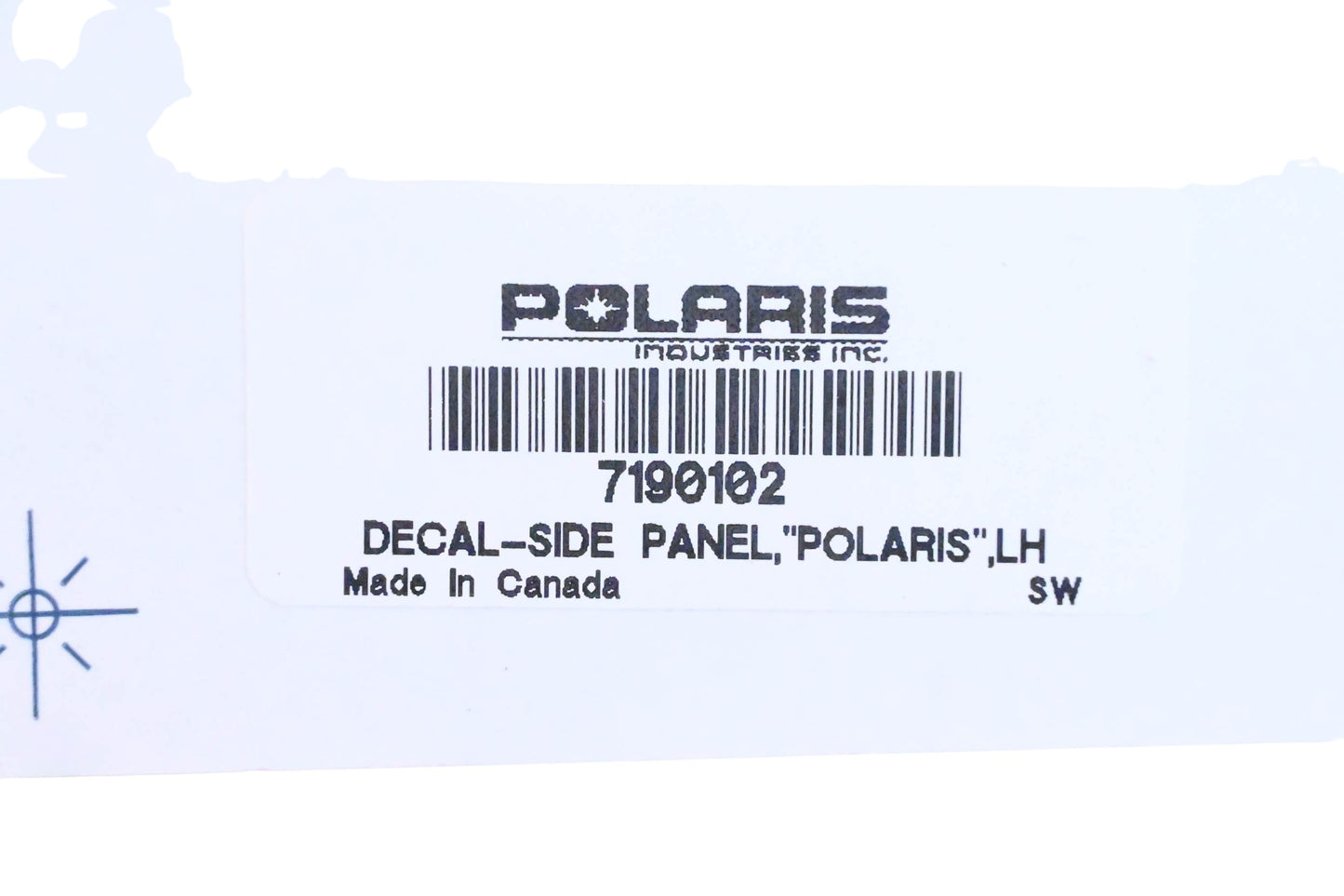 New OEM Polaris 7190102 Left Side Panel Decal NOS