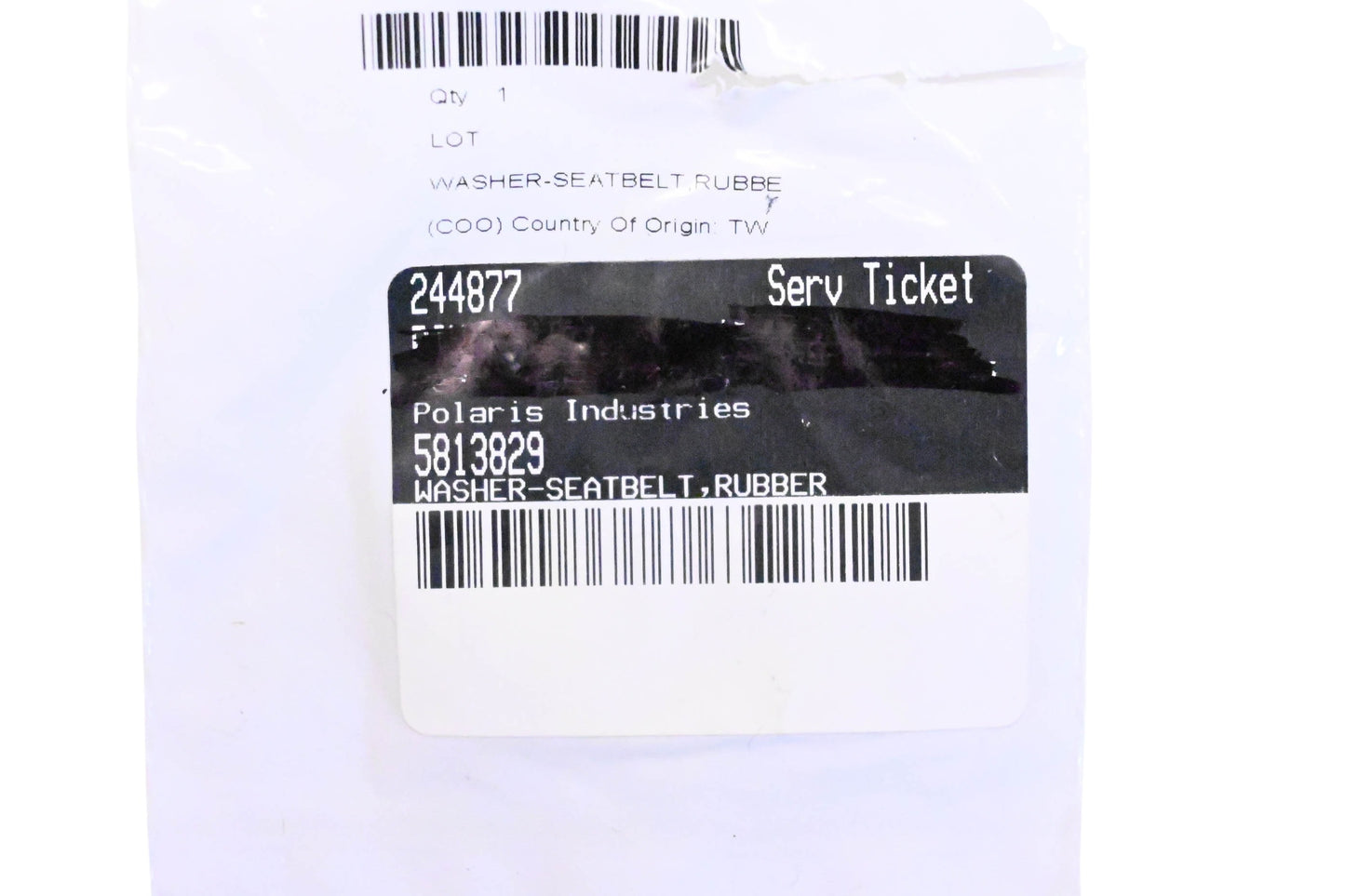 New OEM Polaris 5813829 Rubber Seatbelt Washer NOS