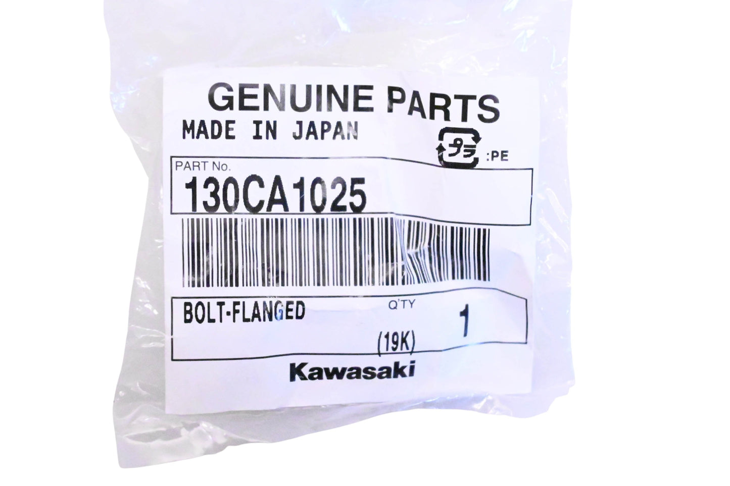 New OEM Kawasaki 130CA1025 Flange Bolt NOS