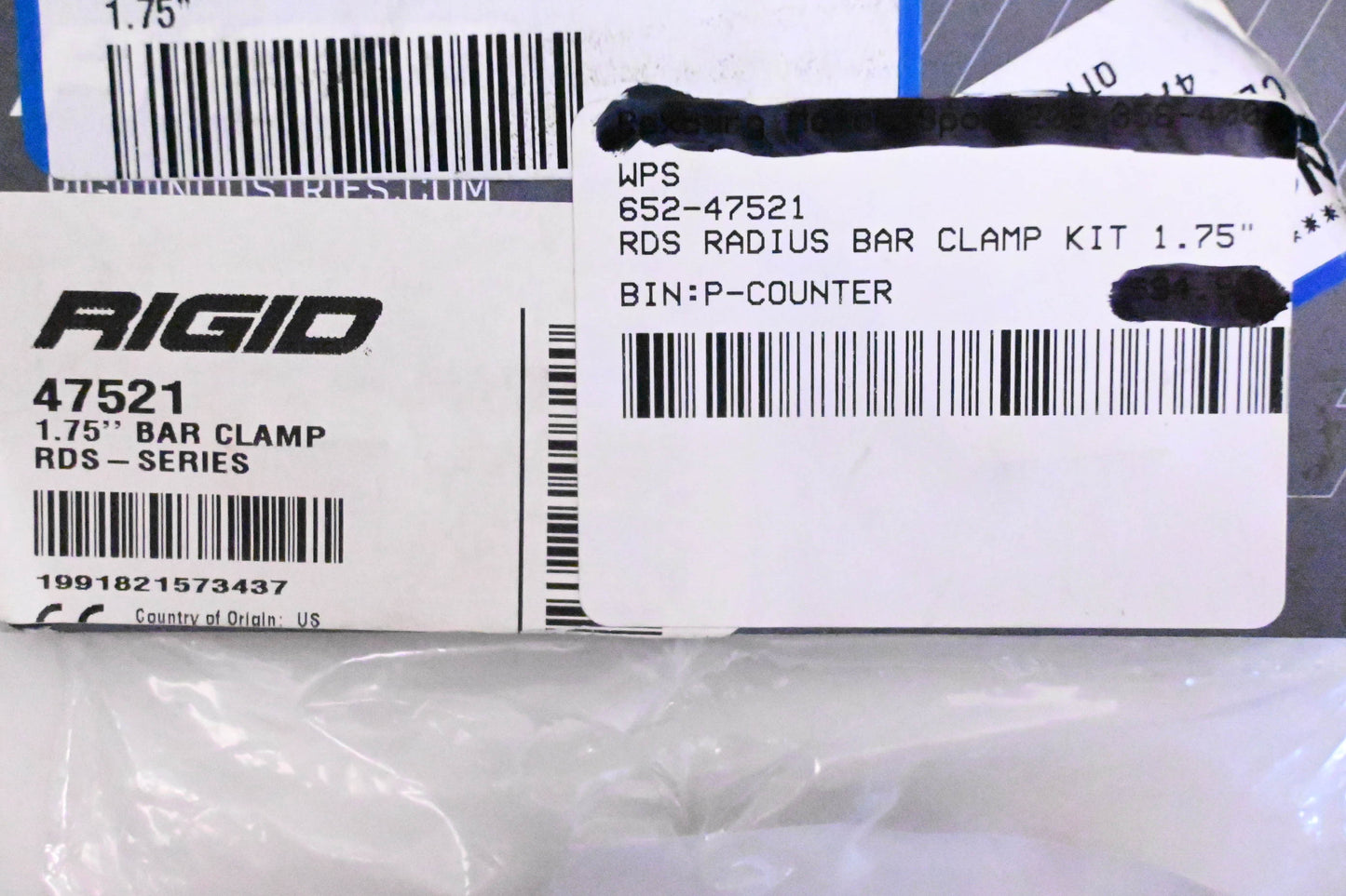 Rigid 652-47521 RDS Radius Bar Clamp Assembly NOS