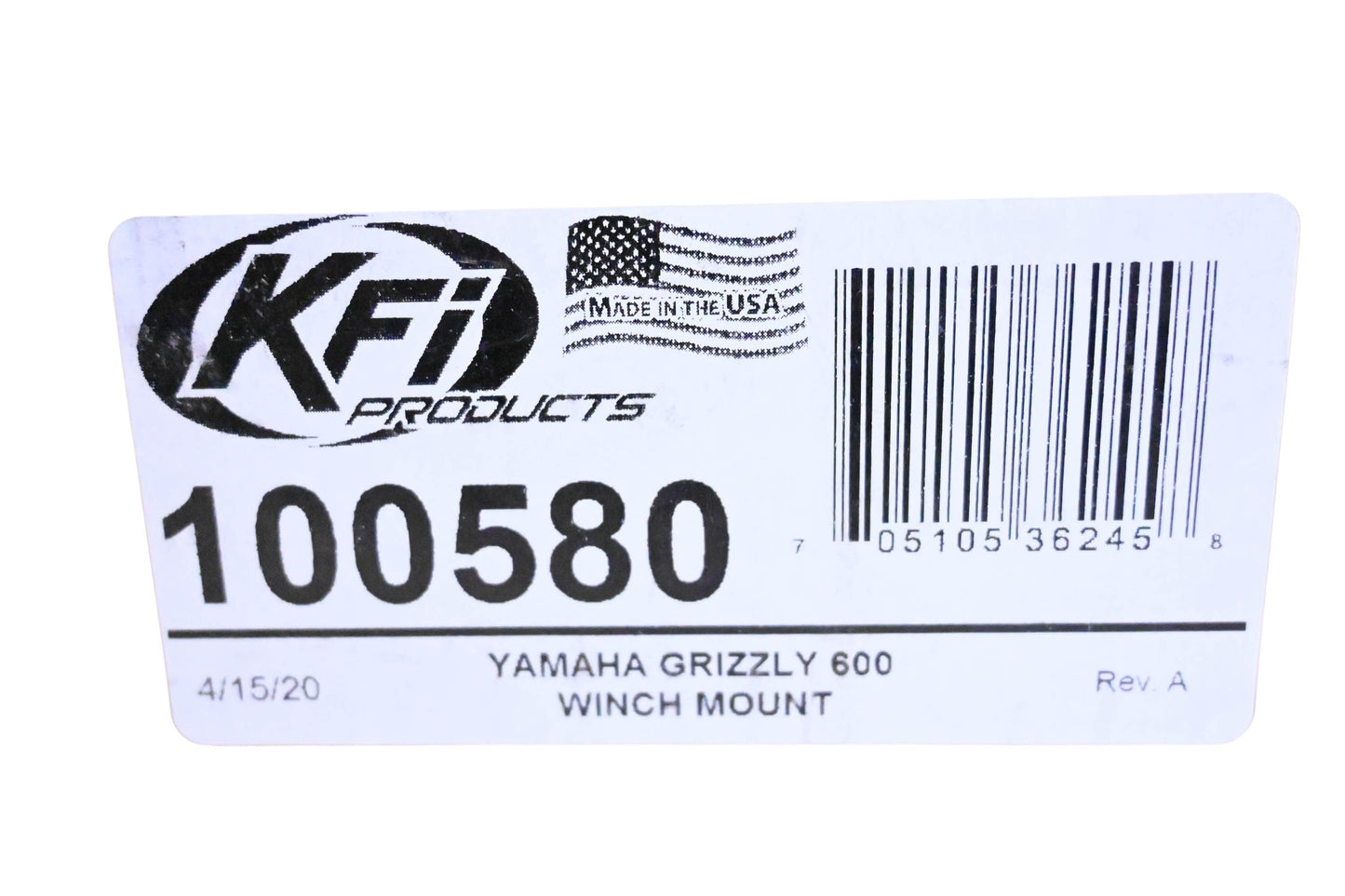 KFI 100580, 10-0580 Yamaha Grizzly 600 Winch Mount NOS