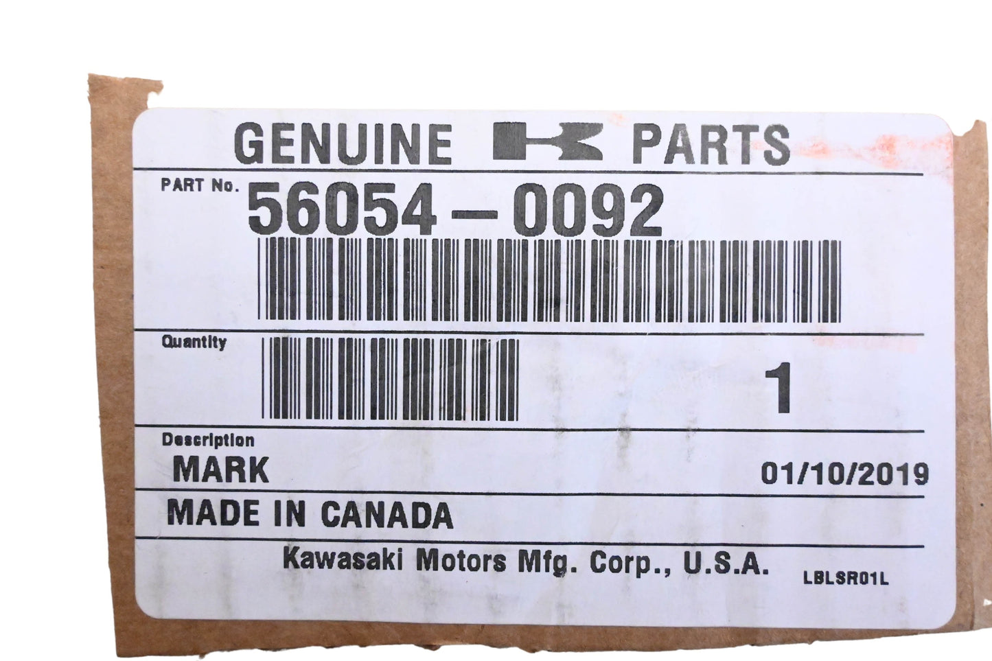 New OEM Kawasaki 56054-0092 Top Cover Decal NOS