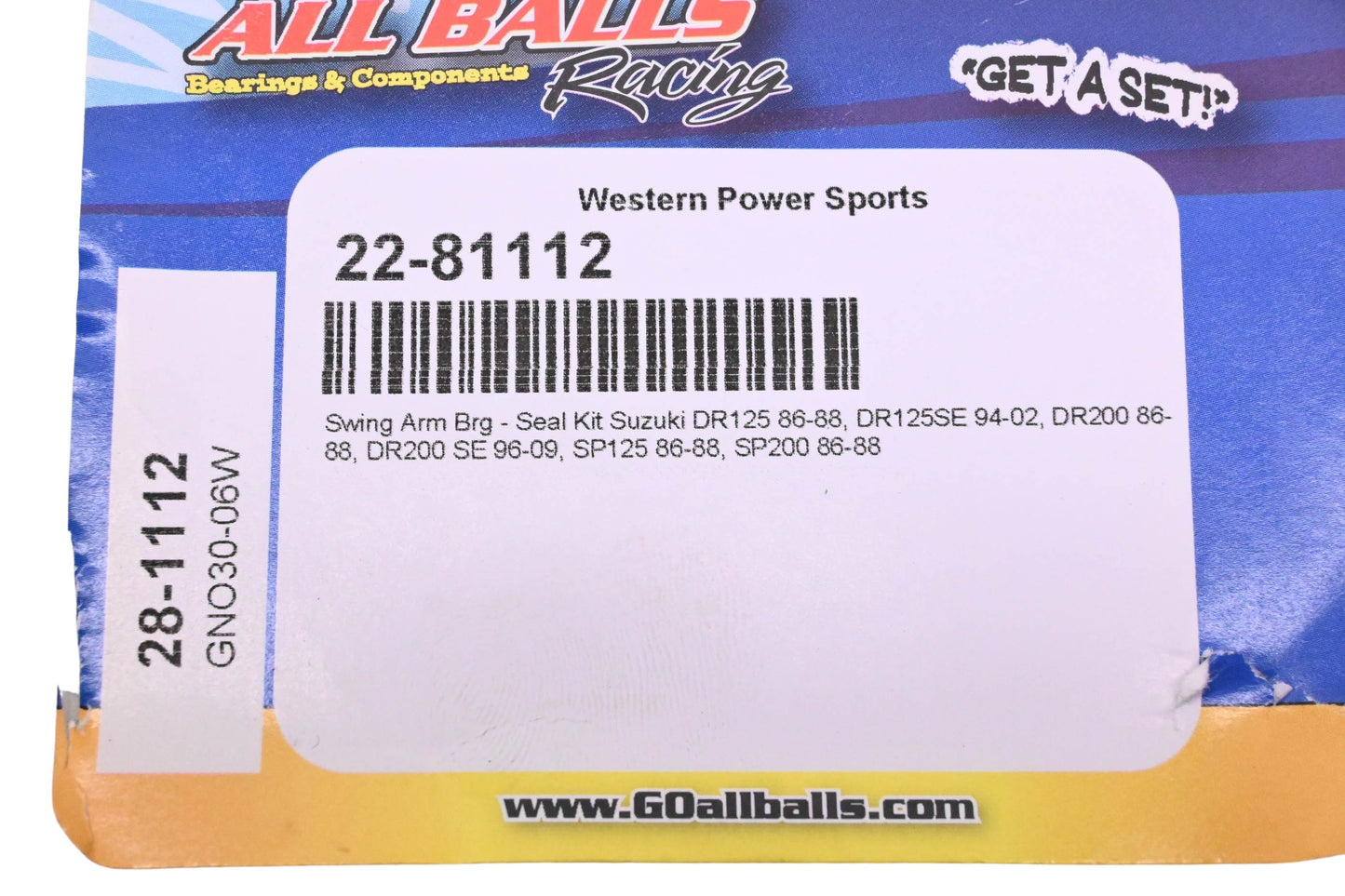 All Balls 22-81112 Swing Arm Bearing Kit NOS