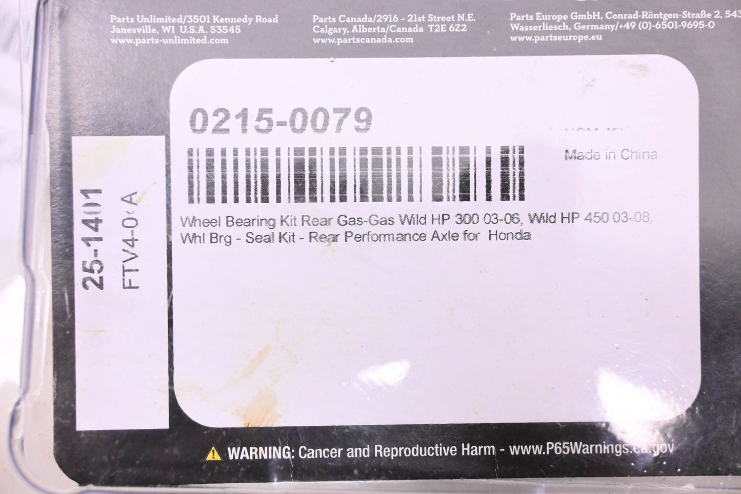 Moose Racing 0215-0079 Wheel Bearing Kit NOS