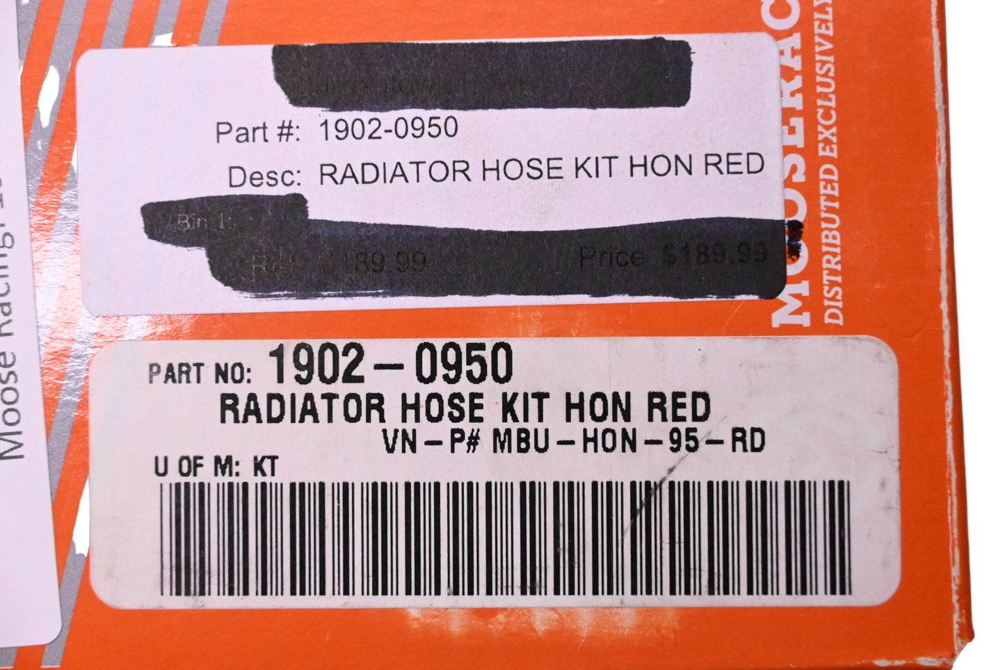 Moose Racing 1902-0950 Red Radiator Hose Kit NOS