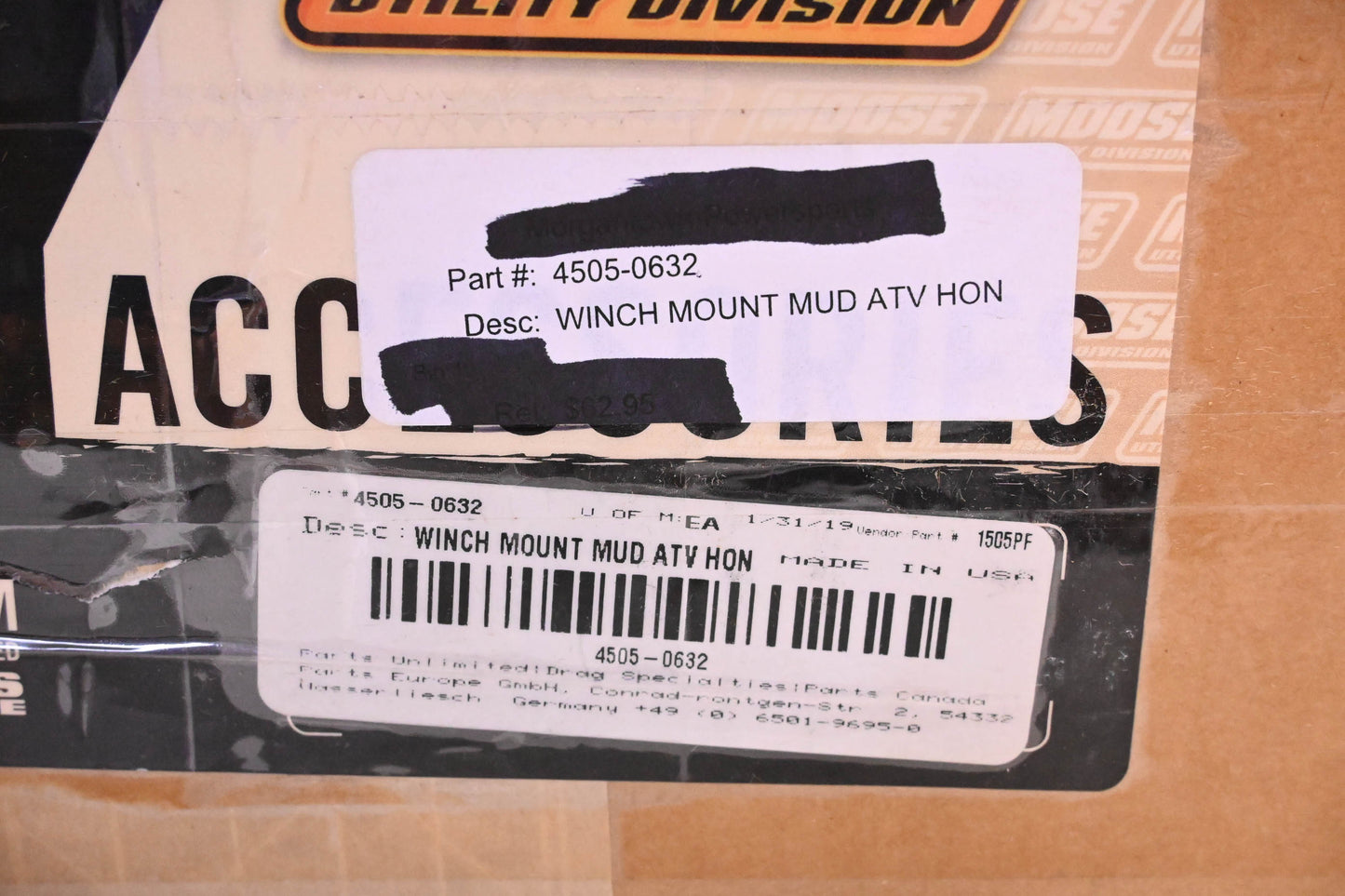 Moose Utilities 4505-0632 Winch Mount Assembly Kit NOS