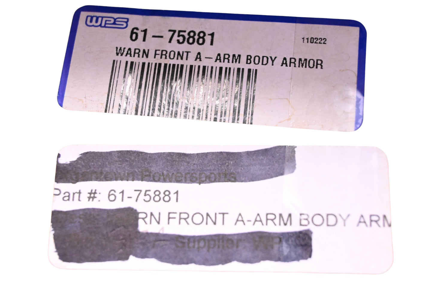 Warn 61-75881, 75881 Front A-Arm Body Armor Assembly Kit NOS