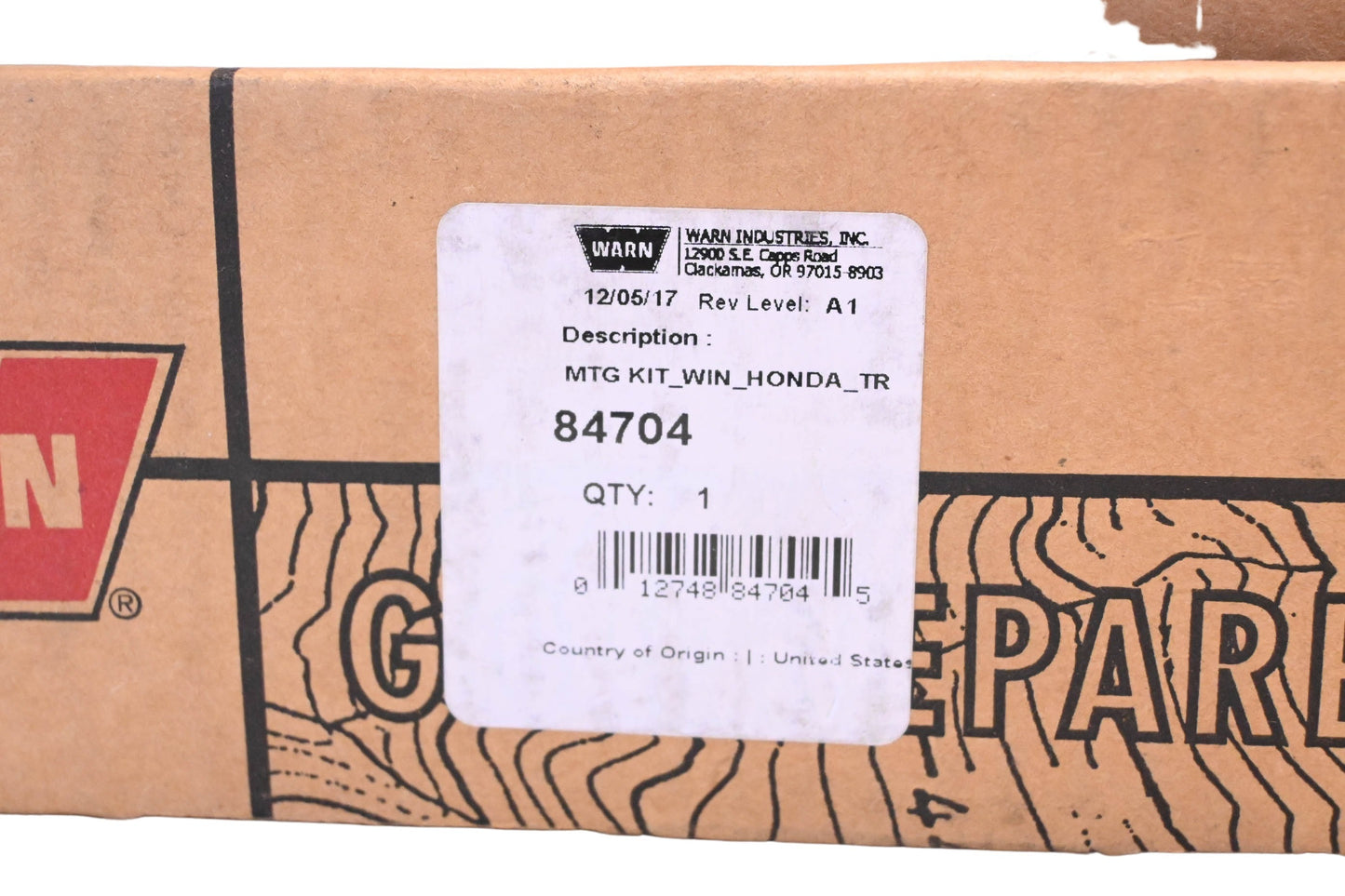 Warn 61-75660, 84704 Winch Mount Assembly Kit NOS