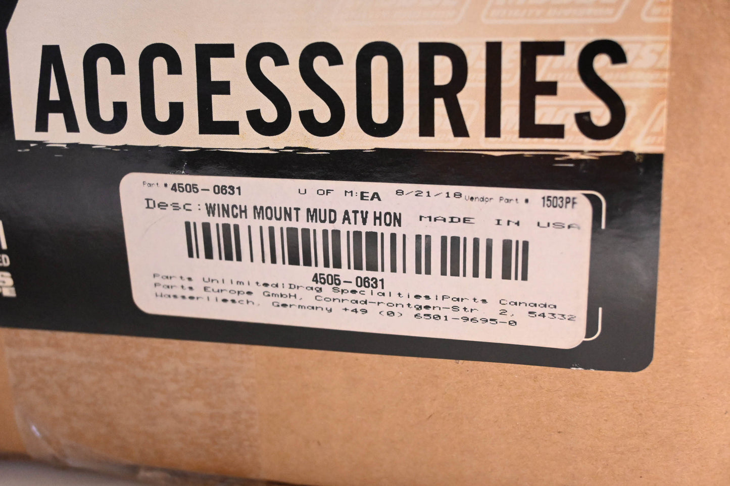 Moose Utilities 4505-0631 Winch Mount Assembly Kit NOS