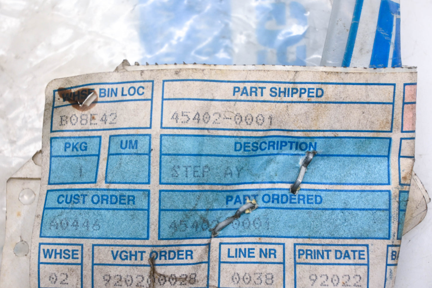 WhiteGMC 45402-0001 Safety Step/Handle Assembly NOS