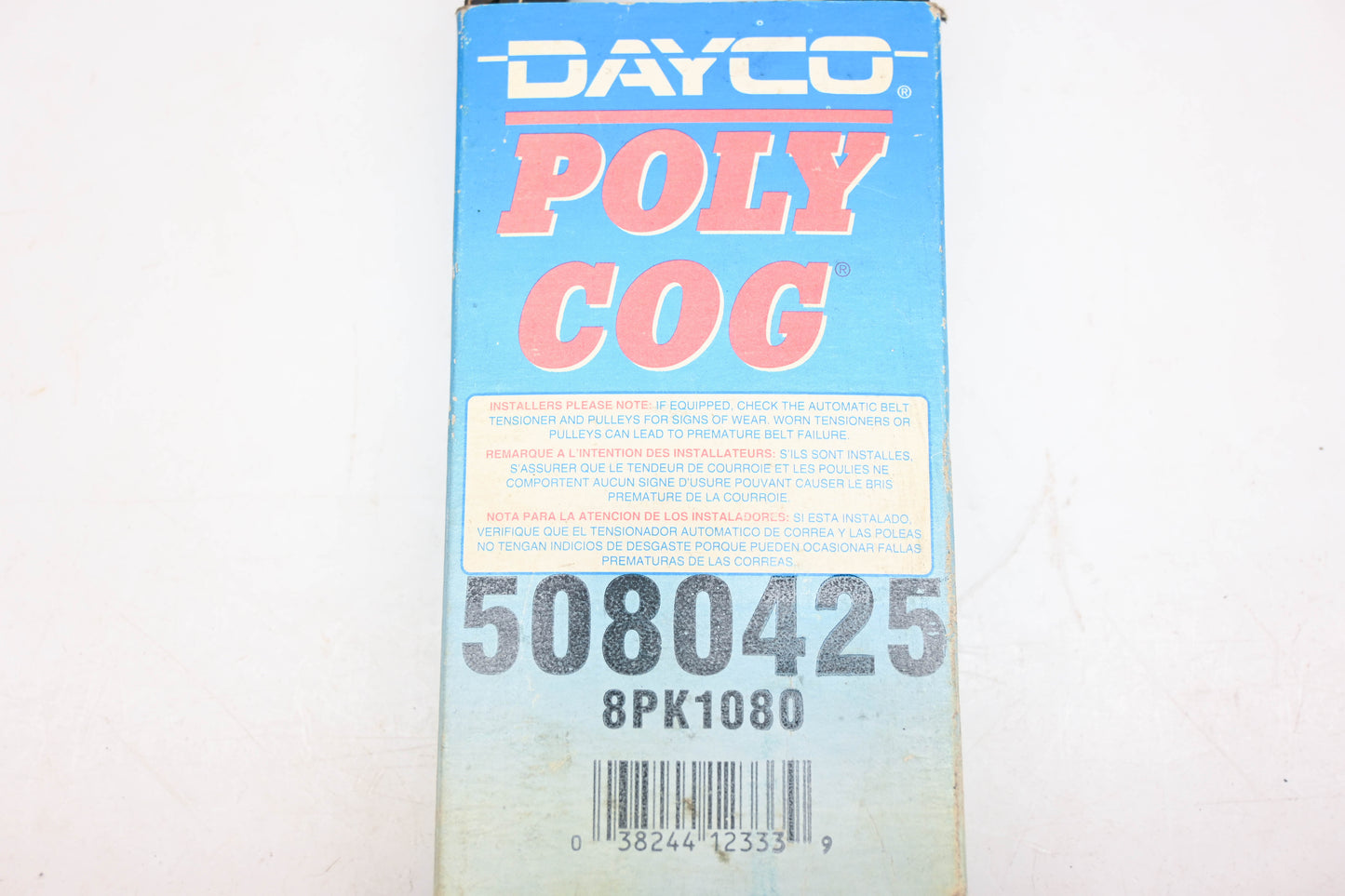 Dayco 5080425, 8PK1080 Poly Cog Belt NOS
